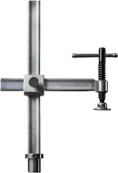 Bessey - 1,200 Lb Holding Capacity, 12" Max Opening Capacity, 1,200 Lb Clamping Pressure, Manual Hold Down Clamp - 10" Arm Length, 10-5/8" Clamp Length, 2-19/32" Clamp Width, 15-3/4" Clamp Height, 28mm Stud Mount, Steel - Industrial Tool & Supply