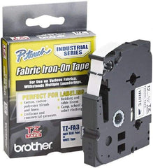 Brother - 1/2" Wide x 108" Long, White Label Tape - For Label Maker - Industrial Tool & Supply