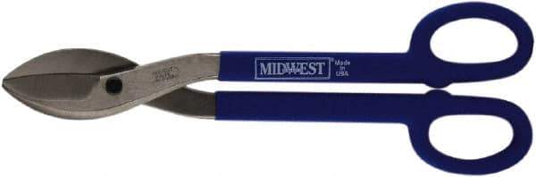 Midwest Snips - 2-1/2" Length of Cut, Straight Pattern Tinner's Snip - 16" OAL, 16 AWG Steel Capacity - Industrial Tool & Supply