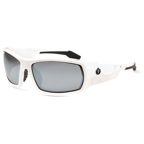 Odin Silver Mirror Lens White Safety Glasses - Industrial Tool & Supply