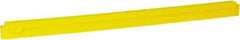 Vikan - 27.6" Polypropylene Blade Squeegee Refill - Threaded End, Double Edge, Yellow, Polypropylene Holder, Use with 77156 - Industrial Tool & Supply