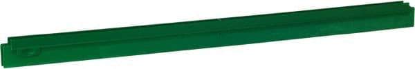 Vikan - 27.6" Polypropylene Blade Squeegee Refill - Threaded End, Double Edge, Green, Polypropylene Holder, Use with 77152 - Industrial Tool & Supply