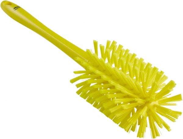 Vikan - 3-1/2" Diam Polyester Bottle Brush - 17" OAL, 6-1/4" Head Length, Polypropylene Handle - Industrial Tool & Supply
