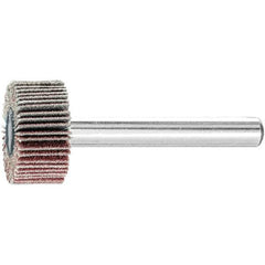 PFERD - 3/4" Diam x 3/8" Face Width, Aluminum Oxide Coated Mounted Flap Wheel - 1/4" Shank Mount, 120 Grit, 38,100 Max RPM - Industrial Tool & Supply
