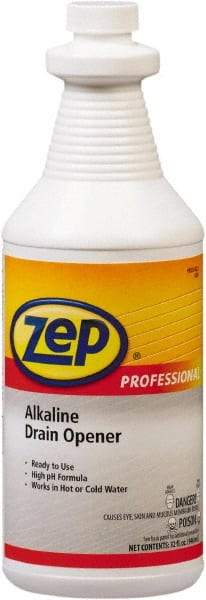 ZEP Commercial - 1 Qt Liquid Drain Cleaner - Unscented, Bottle - Industrial Tool & Supply