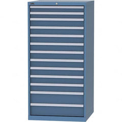 LISTA - 13 Drawer, 124 Compartment Bright Blue Steel Modular Storage Cabinet - Industrial Tool & Supply