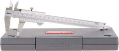 SPI - 0 to 150mm Stainless Steel Vernier Caliper - 0.02mm Graduation, 1.57" Jaw Depth, 0.02" Accuracy, Includes NIST Traceability Certificate - Industrial Tool & Supply