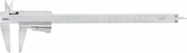 SPI - 0 to 200mm Stainless Steel Vernier Caliper - 0.02mm Graduation, 1.97" Jaw Depth, 0.0015" Accuracy, Includes NIST Traceability Certificate - Industrial Tool & Supply