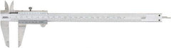 SPI - 0 to 200mm Stainless Steel Vernier Caliper - 0.02mm Graduation, 1.97" Jaw Depth, 0.0015" Accuracy, Includes NIST Traceability Certificate - Industrial Tool & Supply