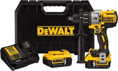 DeWALT - 20 Volt 1/2" Keyless Chuck Cordless Hammer Drill - 0 to 38,250 BPM, 0 to 2,000 RPM, Reversible - Industrial Tool & Supply