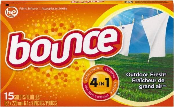Bounce - 360 Sheet Box Fabric Softener Sheets - Outdoor Fresh Scent - Industrial Tool & Supply