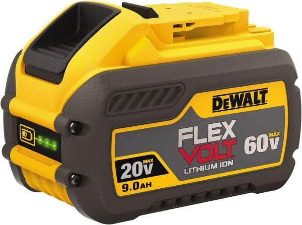 DeWALT - 60 Volt Lithium-Ion Power Tool Battery - 9 Ahr Capacity, 2 hr Charge Time, Series 20/60 FLEXVOLT - Industrial Tool & Supply