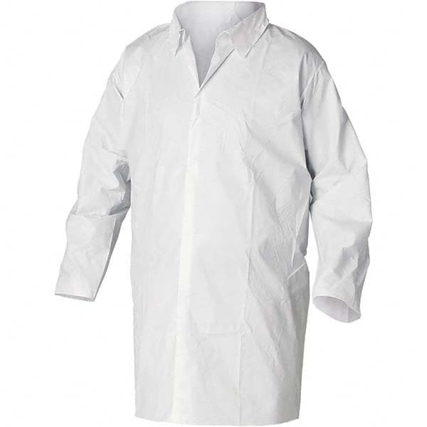 KleenGuard - Pack of (30) Size M White Lab Coat - Industrial Tool & Supply