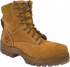 OLIVER - Men's Size 9 Wide Width Composite Work Boot - Wheat, Leather Upper, Rubber Outsole, 6" High, Lace-Up - Industrial Tool & Supply