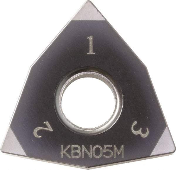 Kyocera - WNGA431 Grade KBN35M CBN Turning Insert - Megacoat Finish, 80° Trigon, 1/2" Inscr Circle, 3/16" Thick, 1/64" Corner Radius - Industrial Tool & Supply