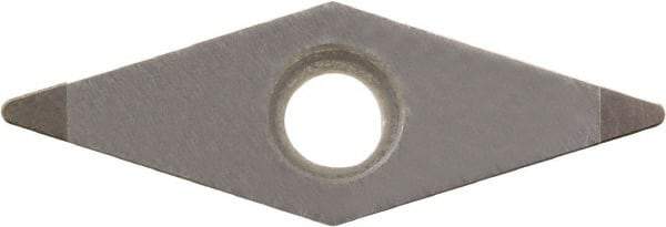 Kyocera - VBGW221 Grade KBN05M CBN Turning Insert - Megacoat Finish, 35° Diamond, 1/4" Inscr Circle, 1/8" Thick, 1/64" Corner Radius - Industrial Tool & Supply