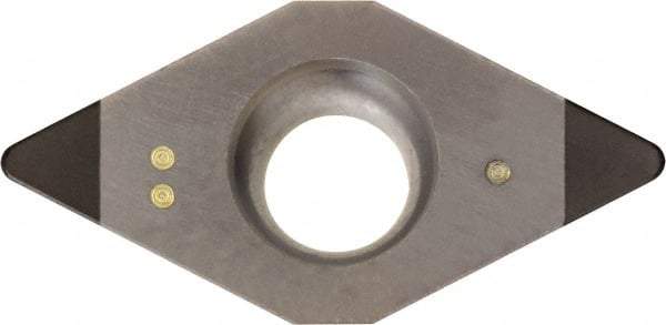 Kyocera - DCMW32.52 Grade KBN70M CBN Turning Insert - Megacoat Finish, 55° Diamond, 3/8" Inscr Circle, 5/32" Thick, 1/32" Corner Radius - Industrial Tool & Supply
