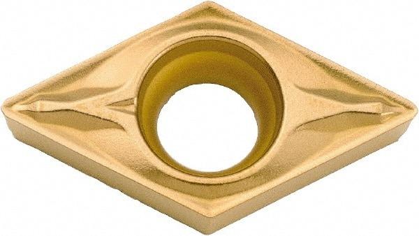 Kyocera - DCMX32.51 WP Grade CA525 Carbide Turning Insert - TiCN/Al2O3/TiN Finish, 55° Diamond, 3/8" Inscr Circle, 5/32" Thick, 1/64" Corner Radius - Industrial Tool & Supply