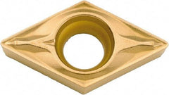 Kyocera - DCMX32.51 WP Grade CA525 Carbide Turning Insert - TiCN/Al2O3/TiN Finish, 55° Diamond, 3/8" Inscr Circle, 5/32" Thick, 1/64" Corner Radius - Industrial Tool & Supply