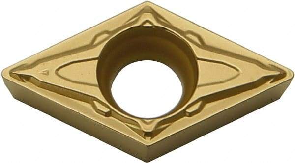 Kyocera - DCMT21.51 PP Grade CA515 Carbide Turning Insert - TiCN/Al2O3/TiN Finish, 55° Diamond, 1/4" Inscr Circle, 3/32" Thick, 1/64" Corner Radius - Industrial Tool & Supply