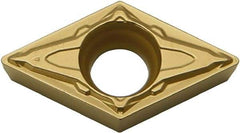 Kyocera - DCMT21.51 PP Grade CA515 Carbide Turning Insert - TiCN/Al2O3/TiN Finish, 55° Diamond, 1/4" Inscr Circle, 3/32" Thick, 1/64" Corner Radius - Industrial Tool & Supply