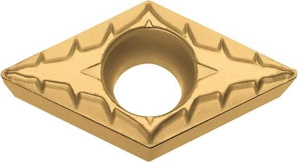 Kyocera - DCMT32.50.5 XP Grade CA515 Carbide Turning Insert - TiCN/Al2O3/TiN Finish, 55° Diamond, 3/8" Inscr Circle, 5/32" Thick, 0.008" Corner Radius - Industrial Tool & Supply