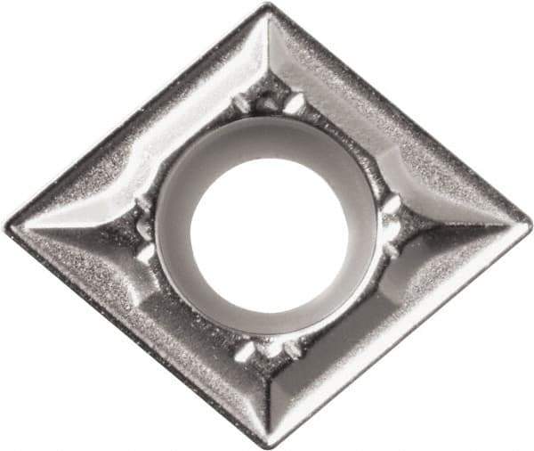 Kyocera - CCMT21.50.5 GK Grade CA525 Carbide Turning Insert - TiCN/Al2O3/TiN Finish, 80° Diamond, 1/4" Inscr Circle, 3/32" Thick, 0.008" Corner Radius - Industrial Tool & Supply