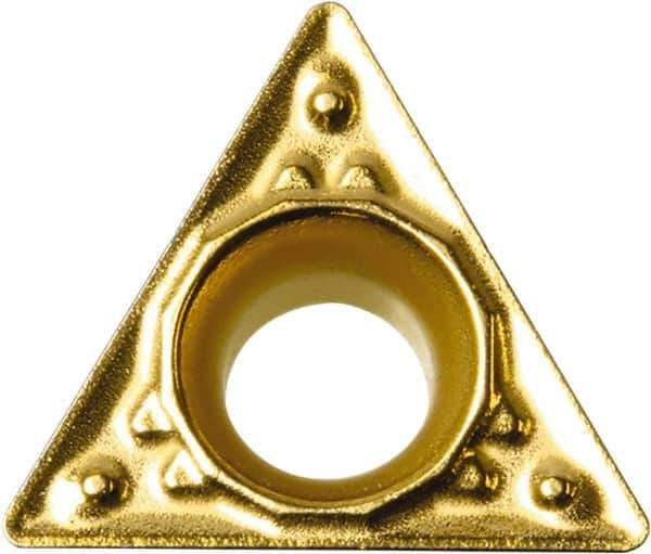 Kyocera - TPMT221 HQ Grade CA510 Carbide Turning Insert - TiCN/Al2O3/TiN Finish, 60° Triangle, 1/4" Inscr Circle, 1/8" Thick, 1/64" Corner Radius - Industrial Tool & Supply