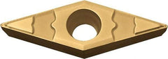 Kyocera - VBMT221 GP Grade CA510 Carbide Turning Insert - TiCN/Al2O3/TiN Finish, 35° Diamond, 1/4" Inscr Circle, 1/8" Thick, 1/64" Corner Radius - Industrial Tool & Supply