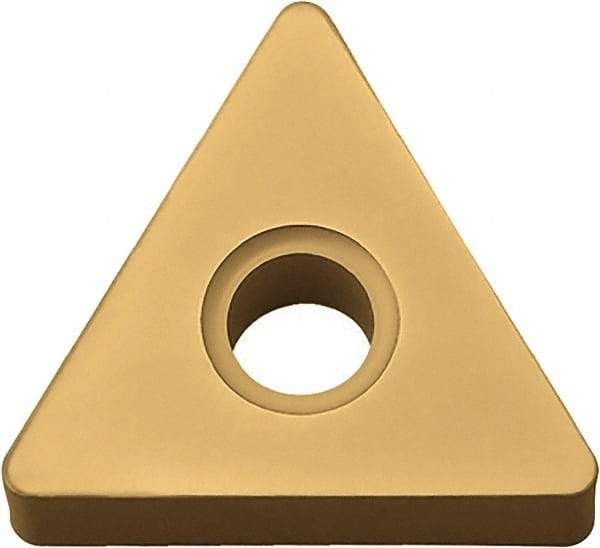 Kyocera - TNMA331 Grade PV7005 Cermet Turning Insert - TiC/TiN (Megacoat) Finish, 60° Triangle, 3/8" Inscr Circle, 3/16" Thick, 1/64" Corner Radius - Industrial Tool & Supply
