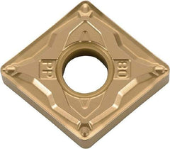 Kyocera - CNMG430.5 PP Grade PV720 Cermet Turning Insert - TiCN (Megacoat Nano) Finish, 80° Diamond, 1/2" Inscr Circle, 3/16" Thick, 0.008" Corner Radius - Industrial Tool & Supply