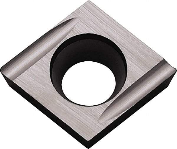 Kyocera - CCET21.50.2 U Grade PV720 Cermet Turning Insert - TiCN (Megacoat Nano) Finish, 80° Diamond, 1/4" Inscr Circle, 3/32" Thick, 0.004" Corner Radius - Industrial Tool & Supply