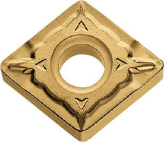 Kyocera - CNMG431 WQ Grade CA510 Carbide Turning Insert - TiCN/Al2O3/TiN Finish, 80° Diamond, 1/2" Inscr Circle, 3/16" Thick, 1/64" Corner Radius - Industrial Tool & Supply