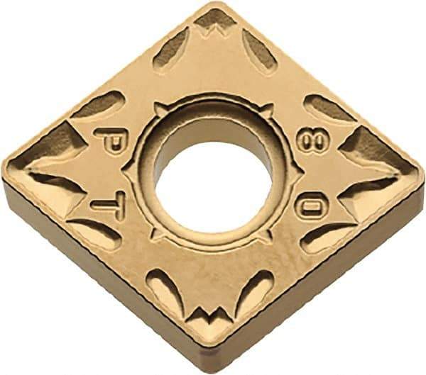 Kyocera - CNMG432 PT Grade CA525 Carbide Turning Insert - TiCN/Al2O3/TiN Finish, 80° Diamond, 1/2" Inscr Circle, 3/16" Thick, 1/32" Corner Radius - Industrial Tool & Supply