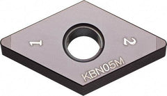 Kyocera - DNGA431 Grade KBN05M CBN Turning Insert - Megacoat Finish, 55° Diamond, 1/2" Inscr Circle, 3/16" Thick, 1/64" Corner Radius - Industrial Tool & Supply
