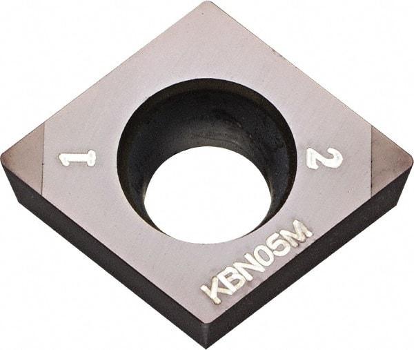 Kyocera - CCMW32.52 Grade KBN05M CBN Turning Insert - Megacoat Finish, 80° Diamond, 3/8" Inscr Circle, 5/32" Thick, 1/32" Corner Radius - Industrial Tool & Supply