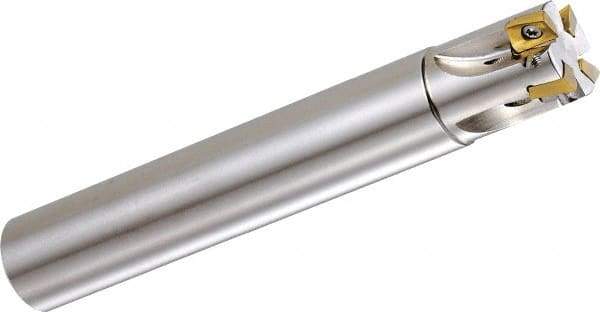 Kyocera - 1" Cut Diam, 0.236" Max Depth of Cut, 3/4" Shank Diam, 4-1/2" OAL, Indexable Square Shoulder End Mill - BDMT 0703 Inserts, Cylindrical Shank, 90° Lead Angle, Through Coolant - Industrial Tool & Supply