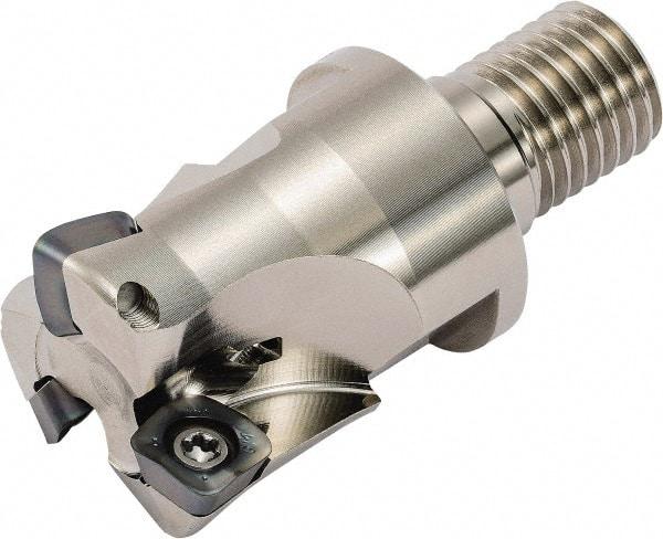 Kyocera - 40mm Cut Diam, 1.5mm Max Depth, M16 Modular Connection Indexable High-Feed End Mill - Screw Holding Method, SOMT 100420ER-.. Insert, MFH Toolholder, Through Coolant - Industrial Tool & Supply