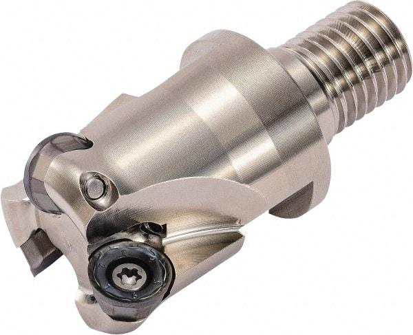 Kyocera - 32mm Cutting Diam, 5mm Max Depth of Cut, Modular Connection Indexable Copy End Mill - 4 Inserts, RPGT 10, RPMT 10 Insert, MRX Toolholder - Industrial Tool & Supply