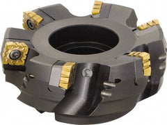 Kyocera - 250mm Cut Diam, 47.63mm Arbor Hole, 12mm Max Depth of Cut, 75° Indexable Chamfer & Angle Face Mill - 14 Inserts, SPMT1806 Insert, Right Hand Cut, 14 Flutes, Series MSRS15 - Industrial Tool & Supply