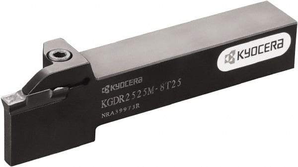 Kyocera - KGD, External, Right Hand, 20mm Max Depth of Cut, 4 to 5mm Groove Width, Indexable Grooving Tool Holder - Multiple Insert Compatibility, 20mm Shank Height, 20mm Shank Width, 125mm OAL - Industrial Tool & Supply