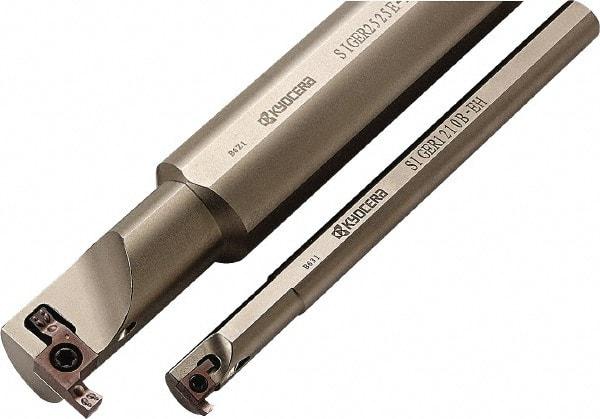 Kyocera - Sige, Internal, Right Hand, 1.5mm Max Depth of Cut, 0.039 to 0.197" Groove Width, Indexable Grooving Tool Holder - Multiple Insert Compatibility, 7.2mm Shank Width, 100mm OAL, Through Coolant - Industrial Tool & Supply