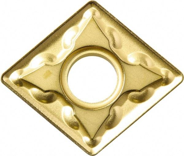 Kyocera - CNMG431 GS Grade CA525 Carbide Turning Insert - TiCN/Al2O3/TiN Finish, 80° Diamond, 1/2" Inscr Circle, 3/16" Thick, 1/64" Corner Radius - Industrial Tool & Supply