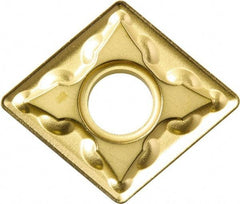 Kyocera - CNMG431 GS Grade CA525 Carbide Turning Insert - TiCN/Al2O3/TiN Finish, 80° Diamond, 1/2" Inscr Circle, 3/16" Thick, 1/64" Corner Radius - Industrial Tool & Supply