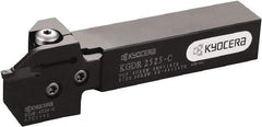 Kyocera - KGD, External, Left Hand, 25mm Max Depth of Cut, 5 to 6mm Groove Width, Indexable Grooving Tool Holder - Multiple Insert Compatibility, 25mm Shank Height, 25mm Shank Width, 155mm OAL - Industrial Tool & Supply