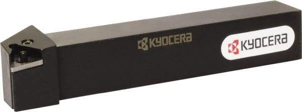Kyocera - PTGN, Right Hand Cut, 90° Lead Angle, 16mm Shank Height x 16mm Shank Width, Negative Rake Indexable Turning Toolholder - 100mm OAL, TN.. 33.. Insert Compatibility, Series PTGN - Industrial Tool & Supply