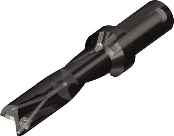 Kyocera - 129mm Max Drill Depth, 3xD, 43mm Diam, Indexable Insert Drill - 2 Inserts, 40mm Shank Diam, Whistle Notch Shank - Industrial Tool & Supply
