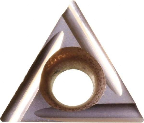 Kyocera - TPET220.2 USF Grade PR930 Carbide Turning Insert - TiCN Finish, 60° Triangle, 1/4" Inscr Circle, 1/8" Thick, 0.004" Corner Radius - Industrial Tool & Supply