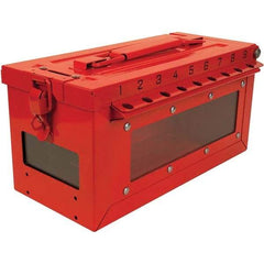 Master Lock - Group Lockout Boxes Portable or Wall Mount: Portable Maximum Number of Padlocks: 19 - Industrial Tool & Supply