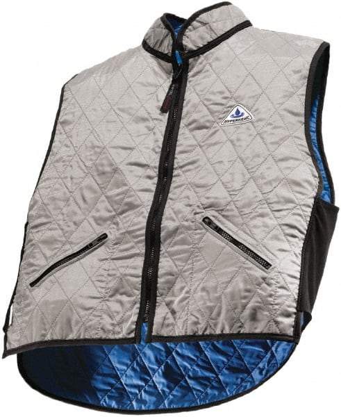 Techniche - Size 3XL, Silver Cooling Vest - Zipper Front, Nylon, HyperKewl - Industrial Tool & Supply